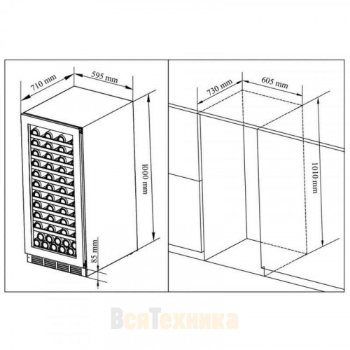 Винный шкаф Cavanova CV090DT