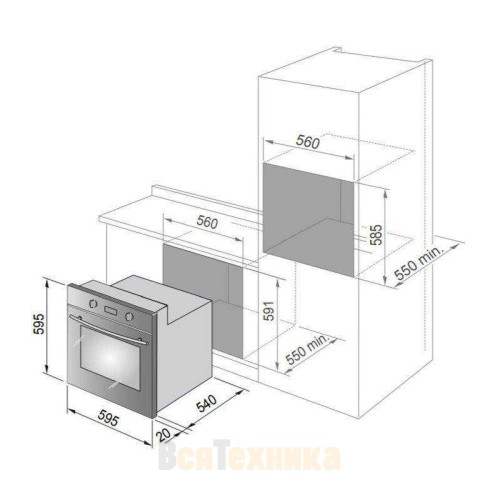 Многофункциональный электрический духовой шкаф DeLonghi SLM 9 RUS