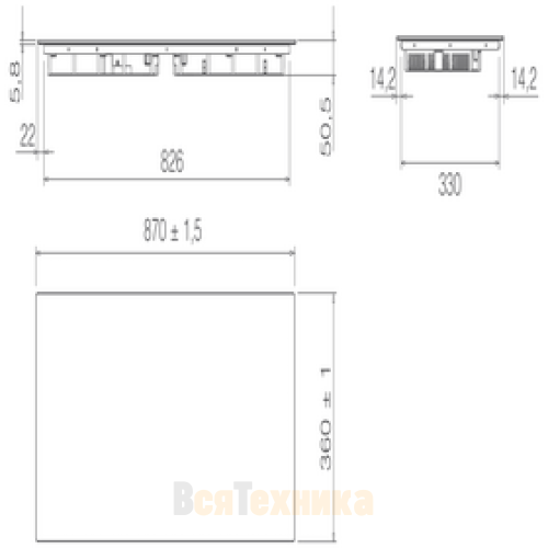 Варочная панель Elica RATIO 874 SLIM BL