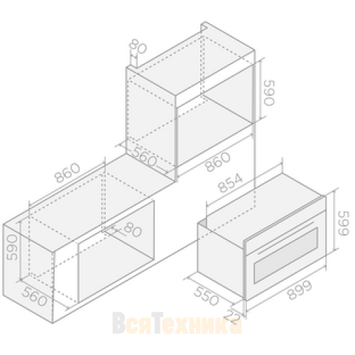Духовой шкаф Elica VIRTUS MULTI 90 TFT BL