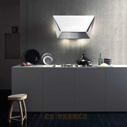 Вытяжка Falmec Design+ PRISMA 85 inox vetro bianco (800)