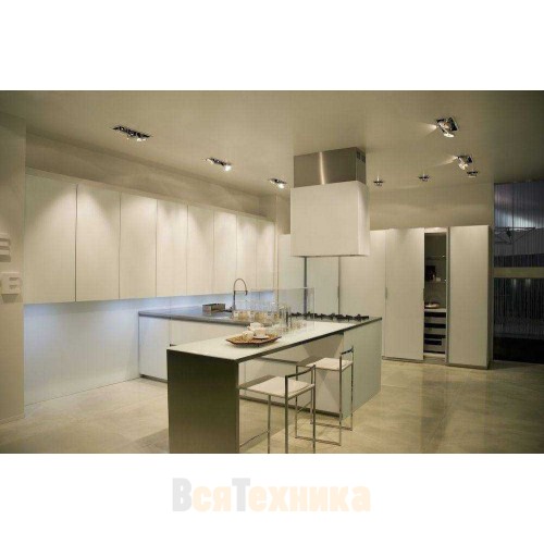 Вытяжка Falmec Design+ LAGUNA isola 60 inox vetro bianco (800)