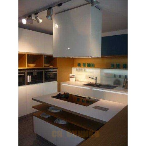 Вытяжка Falmec Design+ LAGUNA isola 60 inox vetro bianco (800)