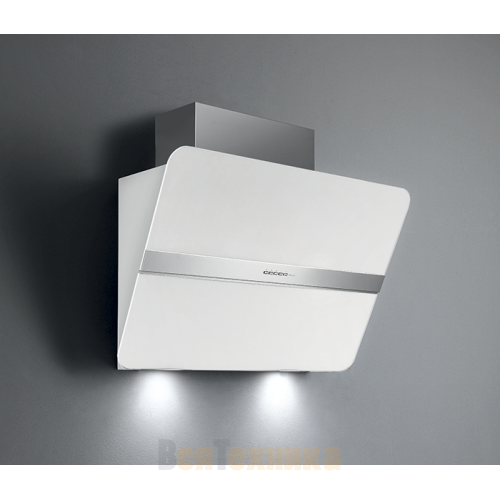 Вытяжка Falmec Silence FLIPPER NRS 85 inox vetro bianco (800)