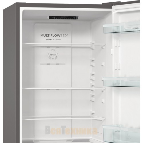 Отдельностоящий двухкамерный холодильник Gorenje NRKE62XL