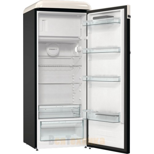 Отдельностоящий двухкамерный холодильник Gorenje OBRB615DBK