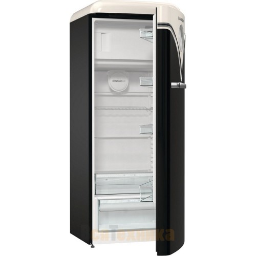 Отдельностоящий двухкамерный холодильник Gorenje OBRB615DBK