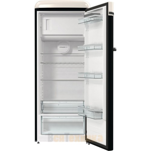 Отдельностоящий двухкамерный холодильник Gorenje OBRB615DBK