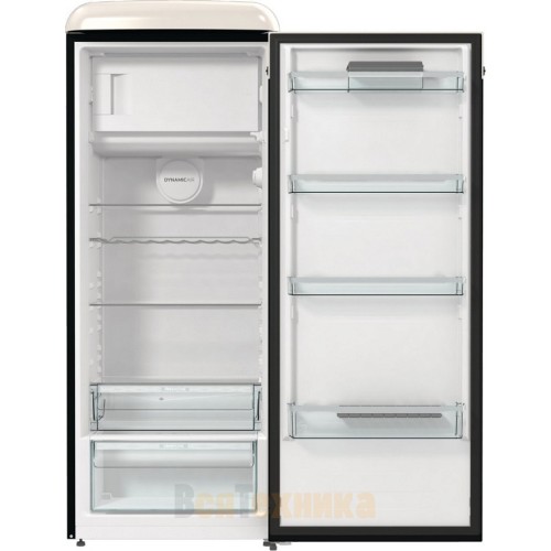 Отдельностоящий двухкамерный холодильник Gorenje OBRB615DBK