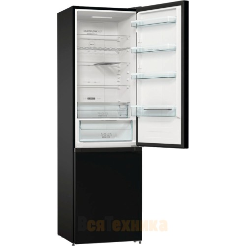 Отдельностоящий двухкамерный холодильник Gorenje NRK6201SYBK