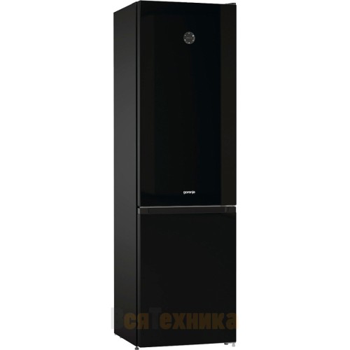 Отдельностоящий двухкамерный холодильник Gorenje NRK6201SYBK
