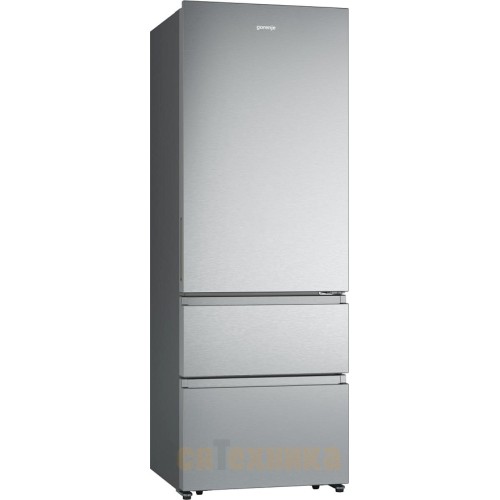 Отдельностоящий двухкамерный холодильник Gorenje NRM720FSXL4