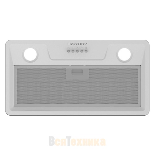 Вытяжка полновстраиваемая HiSTORY CI65B1 FIX, серебристая сталь INOX