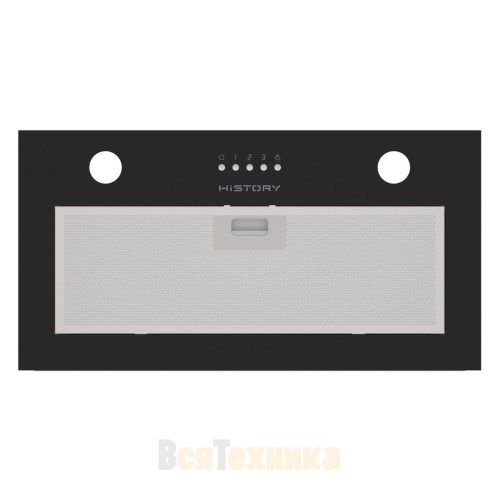 Вытяжка полновстраиваемая HiSTORY CIG65B1 FBK, черное стекло