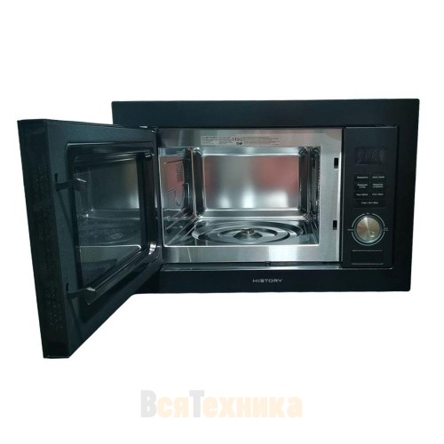 Встраиваемая микроволновая печь с грилем HiSTORY MIH 38BG MBK