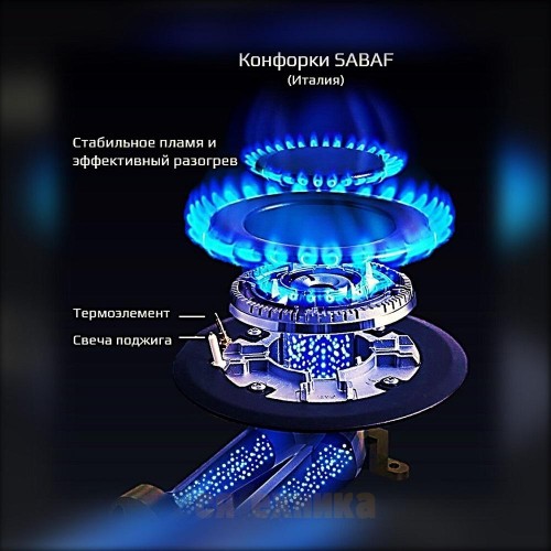 Газовая варочная панель HiSTORY HGE 643C FWH белый