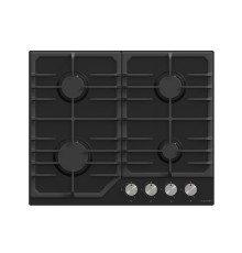 Газовая варочная панель HiSTORY HGE 640C FBK, чёрный матовый