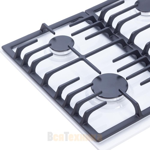 Газовая варочная панель HiSTORY HGE 640C FWH, белый