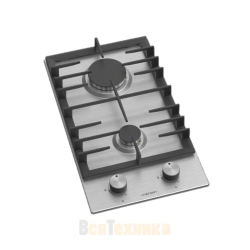 Газовая варочная панель HiSTORY HGE 320C FIX, стальной