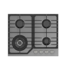 Газовая варочная панель HiSTORY HGG 643C FGR, дымчатый кристалл