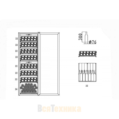 Винный шкаф CASO WineComfort 180