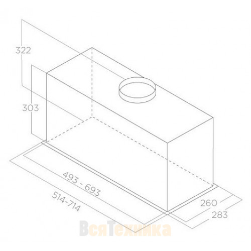 Вытяжка Elica LANE SENSOR BL MAT/A/72