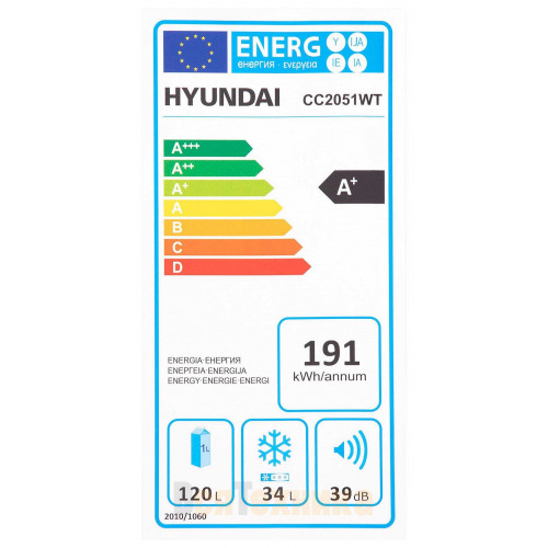 Холодильник Hyundai CC2051WT белый