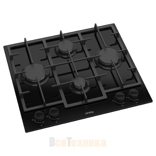 Газовая стеклянная варочная панель Korting HGG 6301 CN