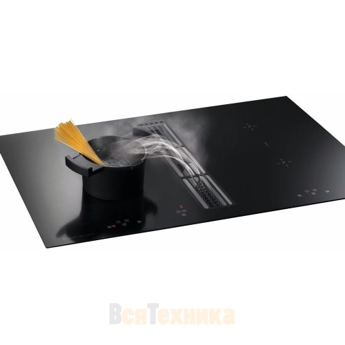Индукционная варочная панель с вытяжкой Kuppersbusch KMI 8500.0 SR Black Velvet