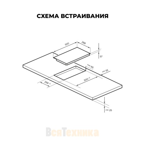 Варочная панель индукционная LEX EVI 320A BL