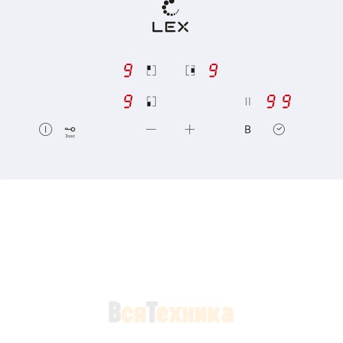 Варочная панель индукционная LEX EVI 430A WH