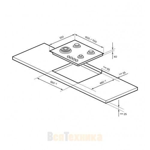 Варочная панель газовая LEX GVG 646 T WH