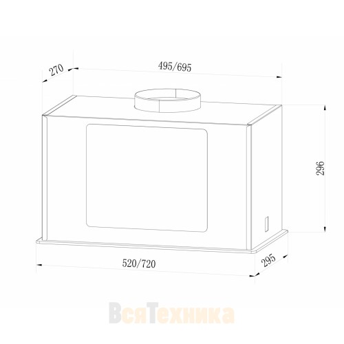 Вытяжка кухонная встраиваемая LEX GS BLOC GS 600 Grey