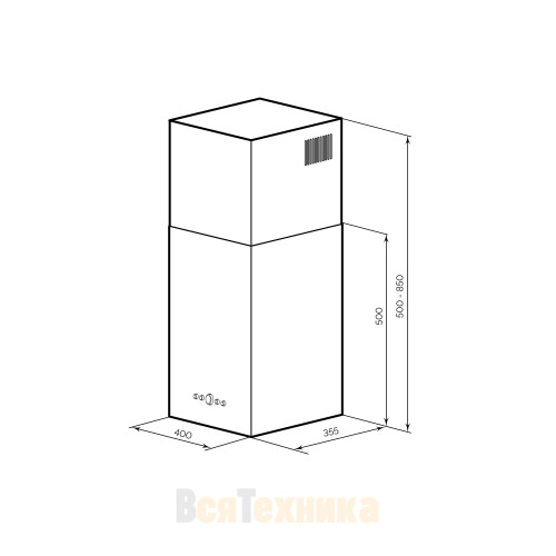 Вытяжка кухонная декоративная LEX MONO 400 WHITE