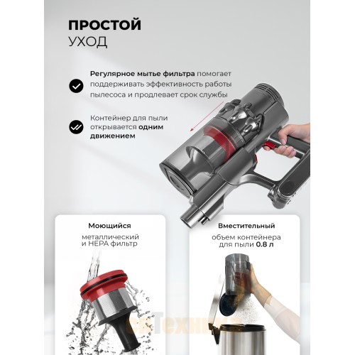 Пылесос беспроводной вертикальный LEX LXVCS 7072