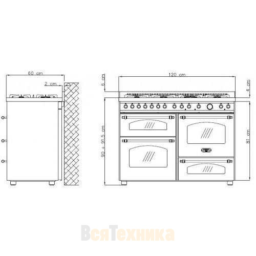 Газовая плита LOFRA P126SMFE+MF/2Ci