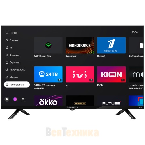 Телевизор Maunfeld MLT32HSX02, HD, Яндекс TV, 32"