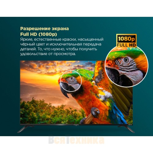 Телевизор Maunfeld MLT43FSD02, Full HD, Android TV, 43"