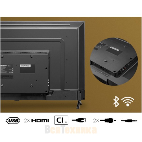 Телевизор Maunfeld MLT43FSD02, Full HD, Android TV, 43"
