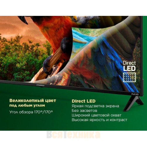 Телевизор Maunfeld MLT43FSD02, Full HD, Android TV, 43"