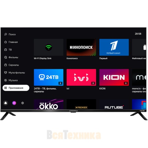 Телевизор Maunfeld MLT43FSX02, Full HD, Яндекс TV, 43"