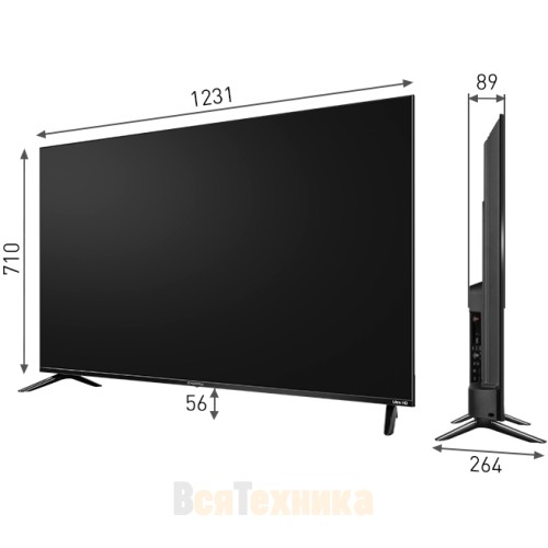 Телевизор Maunfeld MLT55USD02, 4K Ultra HD, Android TV, 55"