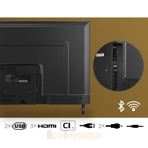 Телевизор Maunfeld MLT55USD02, 4K Ultra HD, Android TV, 55"