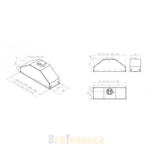 Вытяжка PANDO GTI/810 NE V1050 ECO SEC