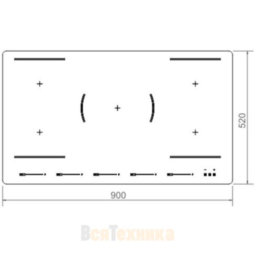 Индукционная варочная панель Bertazzoni P905I2M30NV