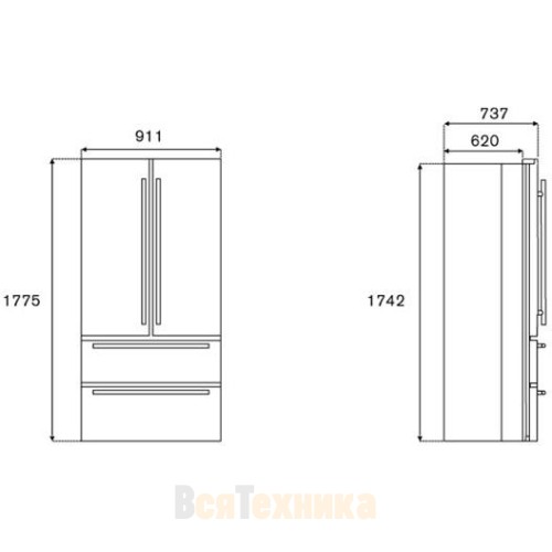 Холодильник Bertazzoni REF904FFNXTC