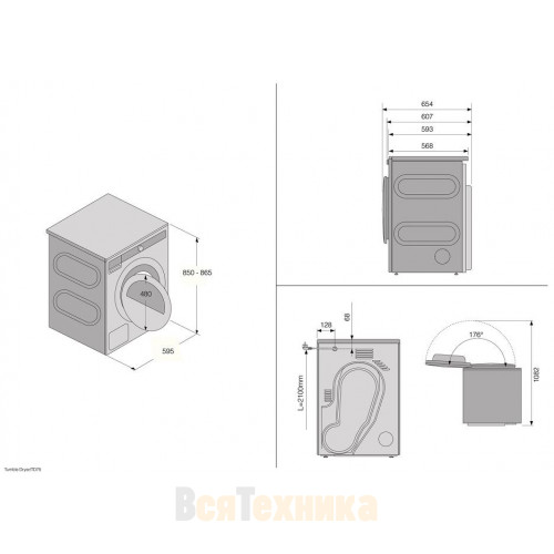 Профессиональная сушильная машина Asko TDC1781H.W