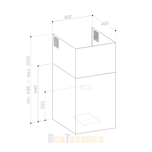 Настенная вытяжка Sirius MO 210 B