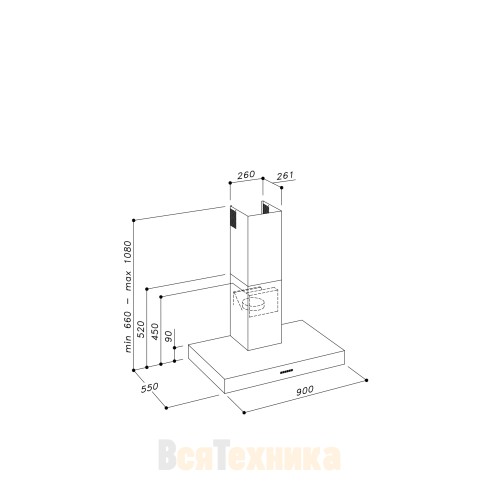 Настенная вытяжка Sirius SL 107 IX