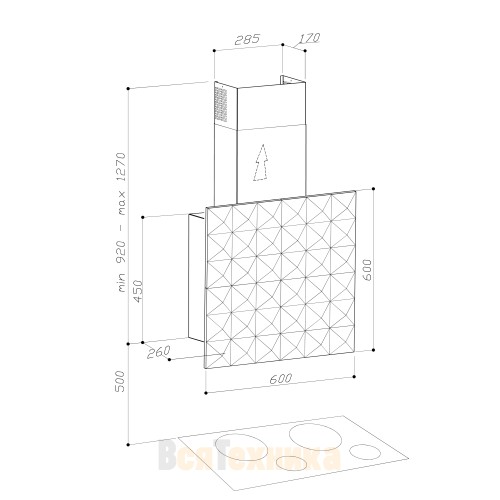 Настенная вытяжка Sirius SL 116 DUNE black